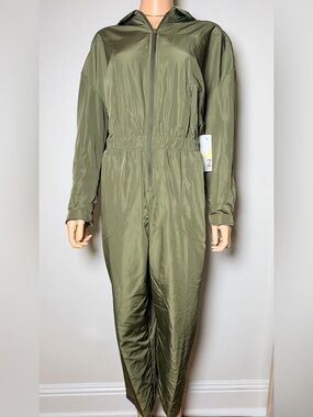 Zella by Zella Women's green Olive army Utility Jumpsuit Casual XL night Large L